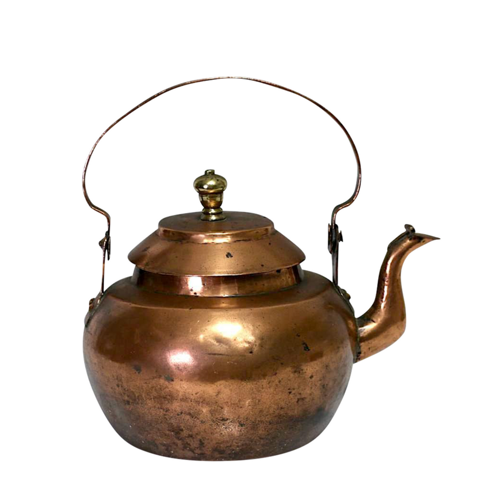 Copper Camping Teapot – Vintage Rustic Campfire Kettle