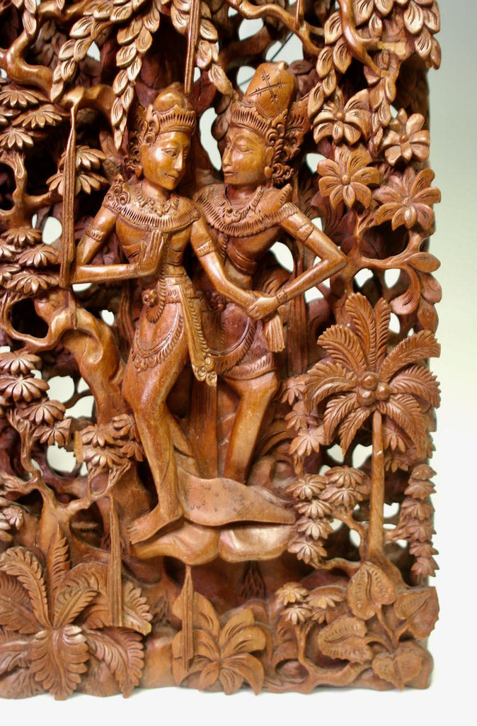 Exquisite Workmanship Wooden Art Sculpture , Handmade Wooden Sculptures