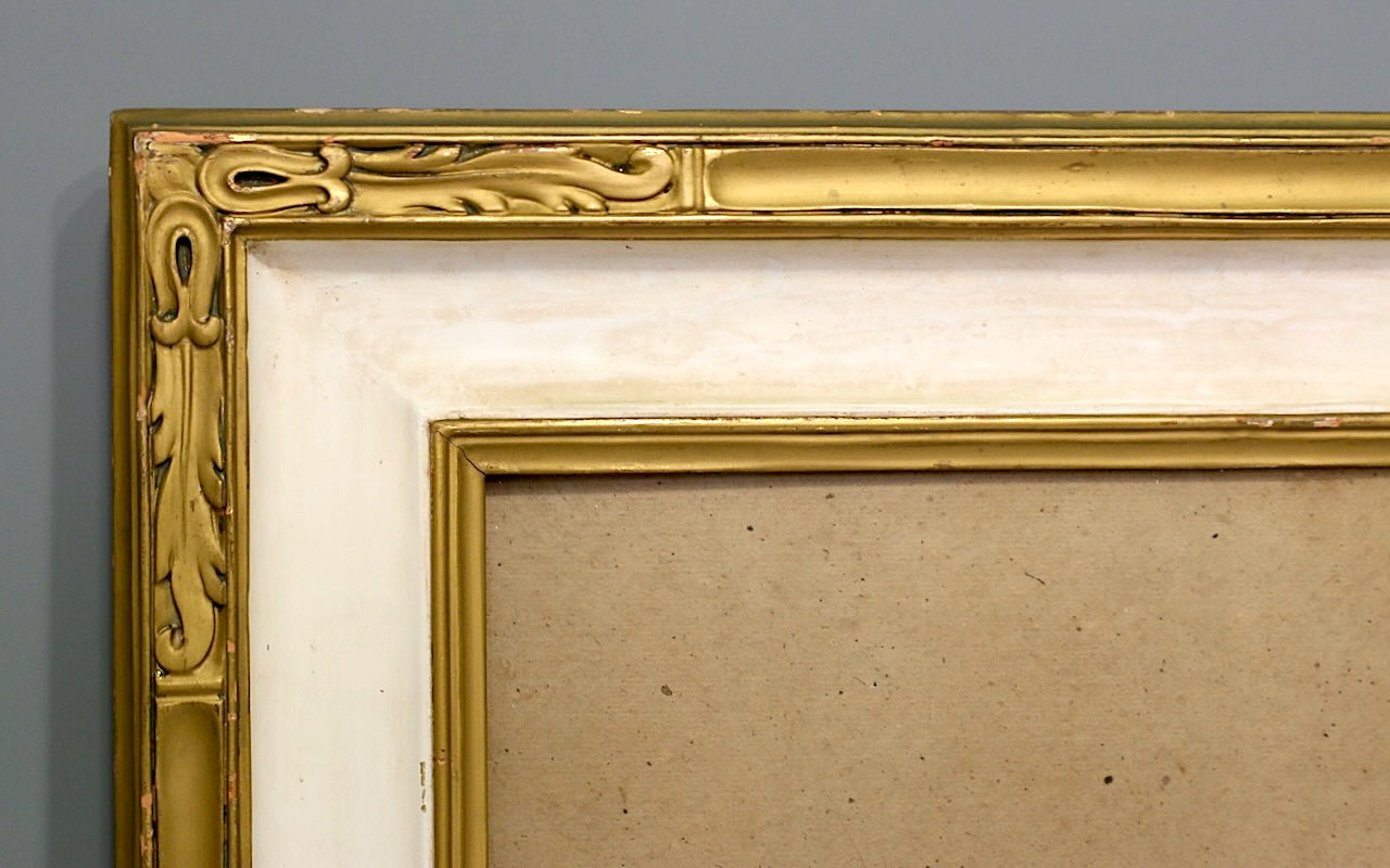 Antique Newcomb Macklin Carved Gilt Wood Art Nouveau Frame for 18" X 14" Painting