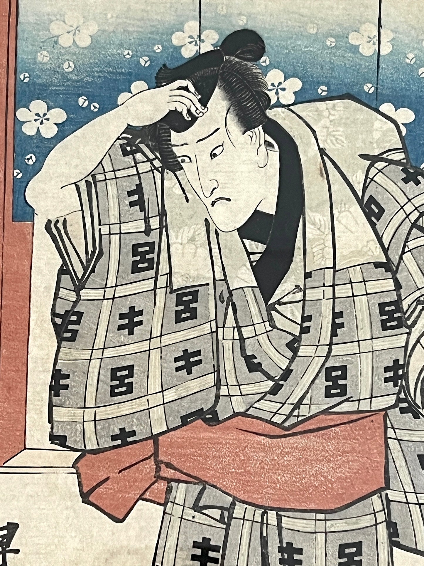 The Kabuki Stage Actor, by Utagawa Kunisada I (Toyokuni Ill) Japanese Woodblock Print, Late Edo Period