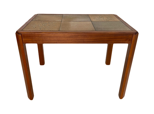 Mid Century Modern Danish Teak Tile Top Coffee / Side Table by Uldum Mobelfabrik, Denmark.