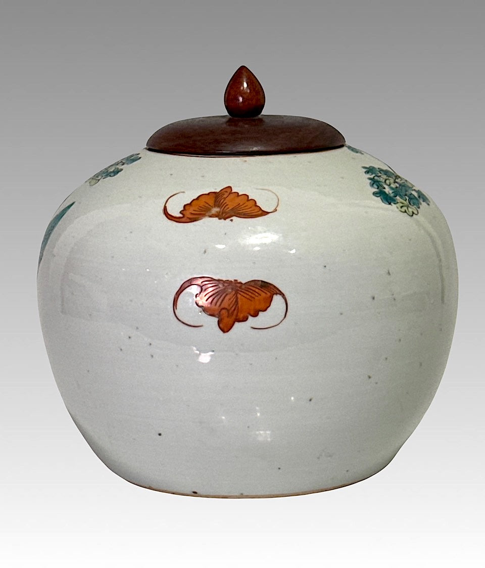 The Chinese New Year Parade, Antique Famille Rose Porcelain Scenic Ginger Jar, Guangxu Dynasty