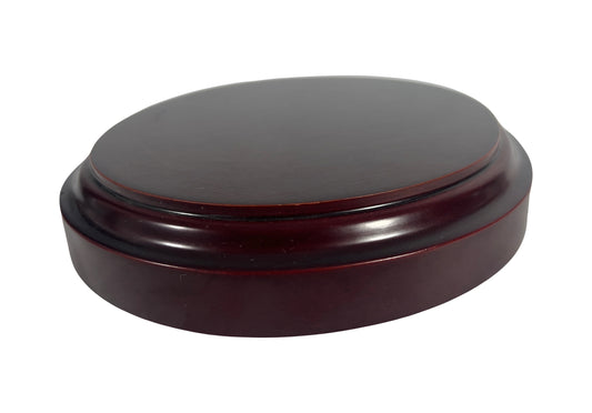 Dark Brown Oval Display Stand, Plinth or Pedestal