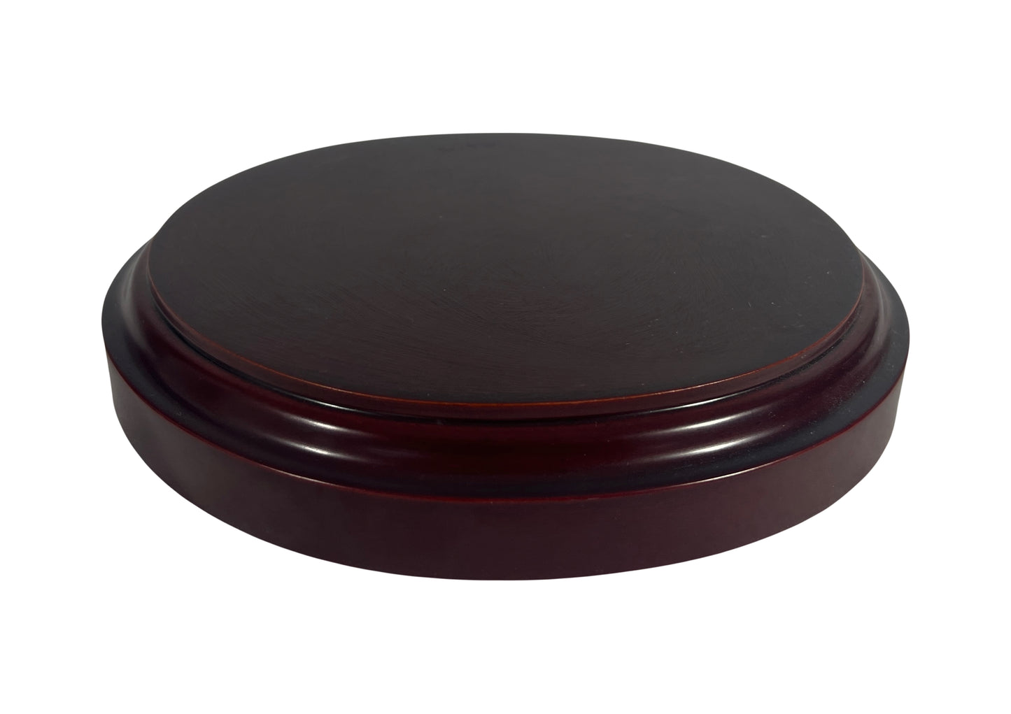 Dark Brown Oval Display Stand, Plinth or Pedestal