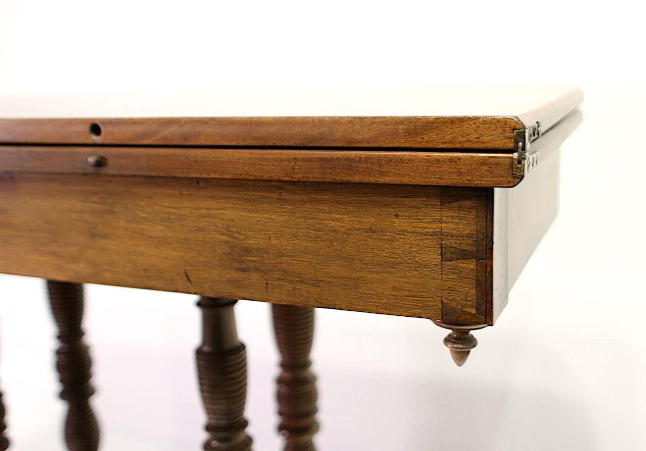 American Empire Figured Mahogany Antique Games or Console Table With Hairy Paw Feet, C 1825