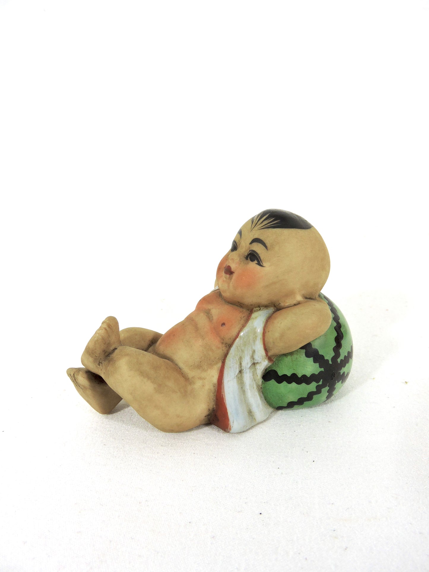 1950s Set of Three Bisque Chinese "Sleeping Babies on Water Melons", Republic Period