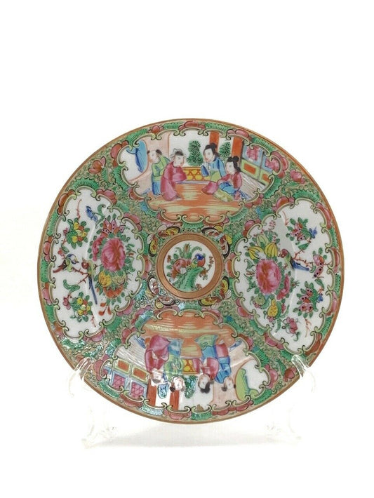 Chinese Rose Medallion Shallow Bowl 19th Century