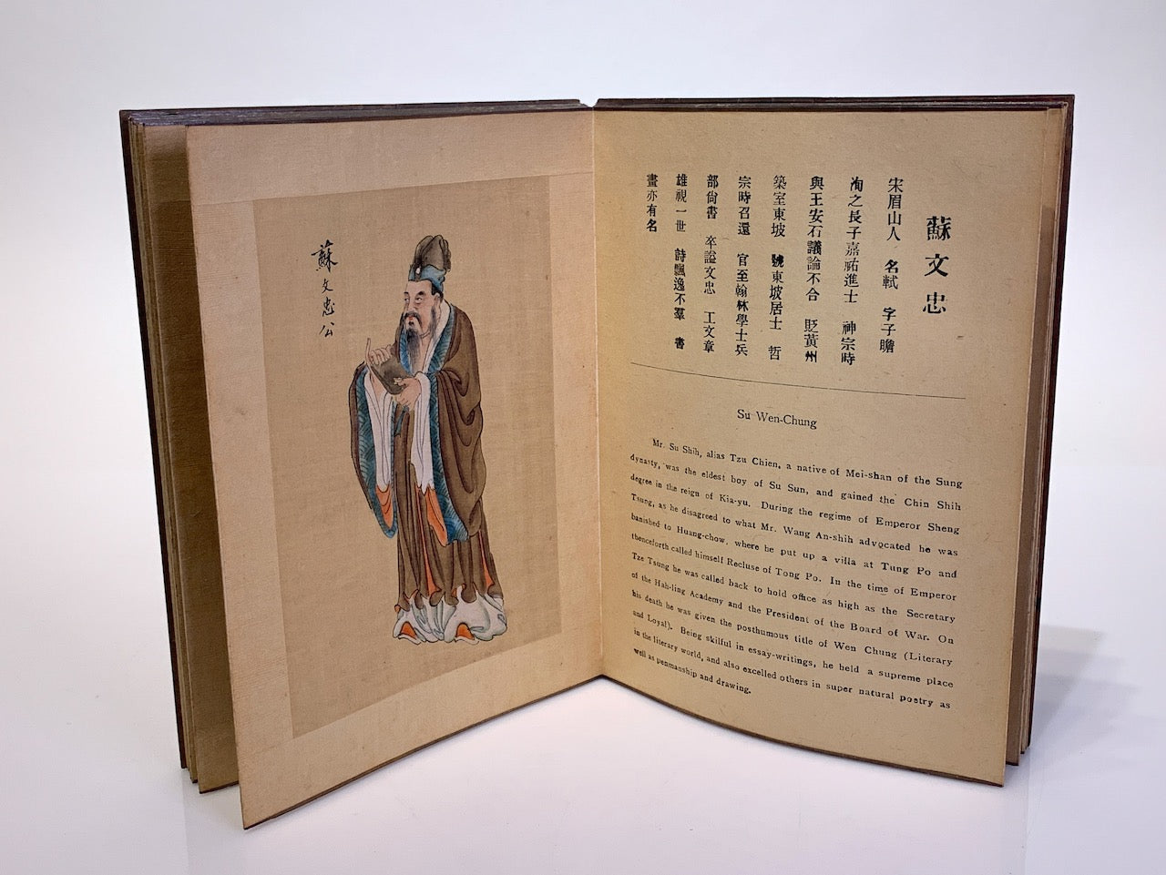 Book Biographies of Twelve Chinese Great Scholars Illustrations on Silk c 1910