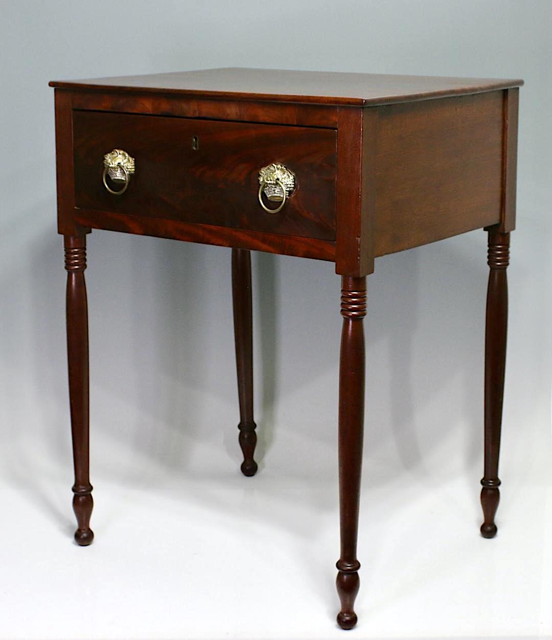 Antique American Federal Mahogany Occasional "Work" Table, Circa 1825