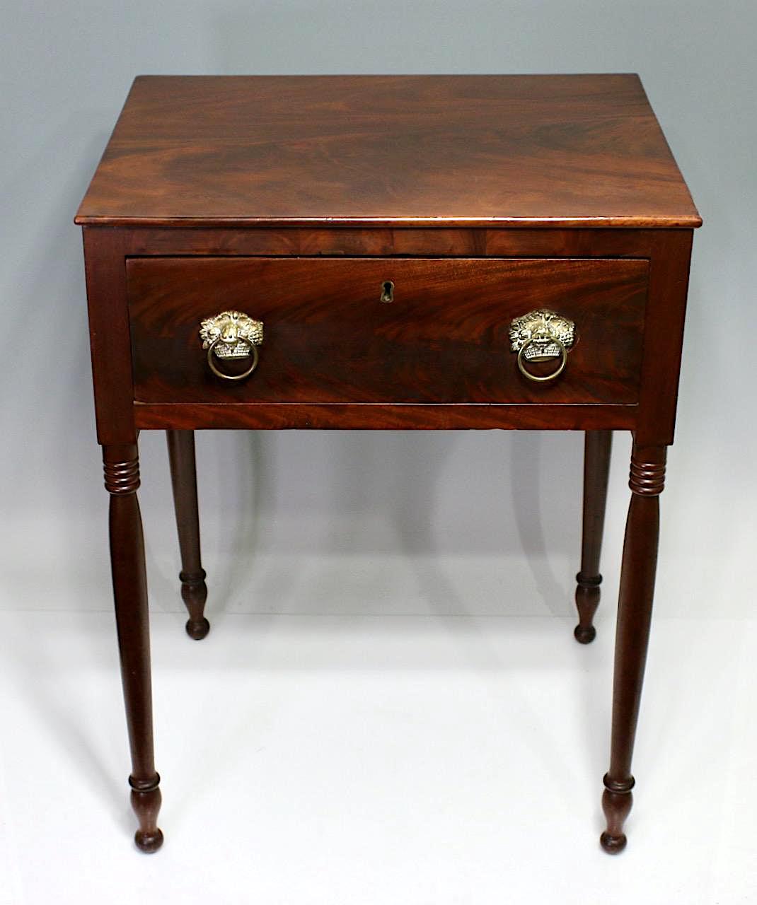 Antique American Federal Mahogany Occasional "Work" Table, Circa 1825