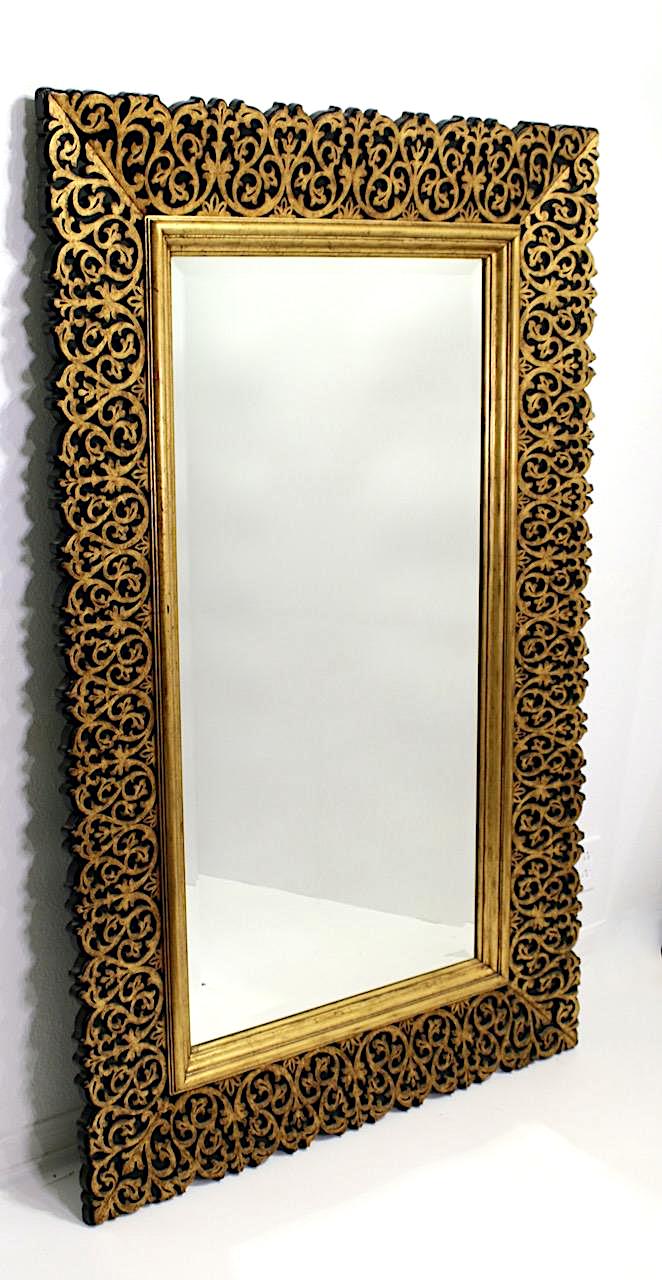 Spectacular Massive Scale La Barge Carved Gilt Framed Bevelled Edged Mirror For Maitland Smith