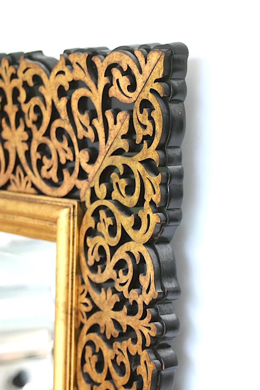 Spectacular Massive Scale La Barge Carved Gilt Framed Bevelled Edged Mirror For Maitland Smith