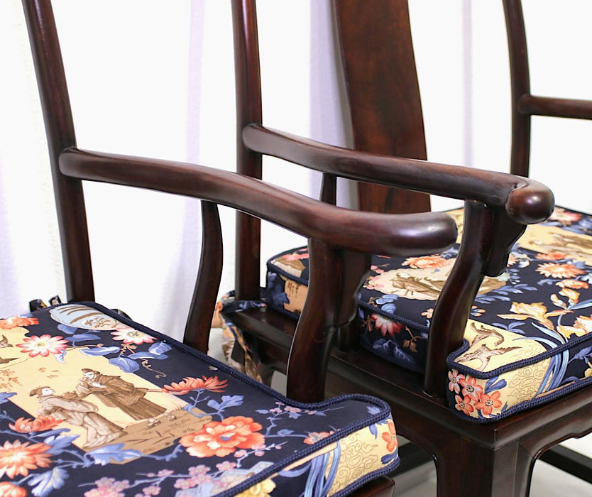 Chinese Rosewood Chair Cushions