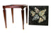 Vintage Black Pietra Dura Italian Marble Side or Drinks Table With Grapes on Custom Rosewood Base