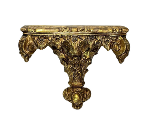 Large Renaissance Revival Gilt Wall Shelf or Corbel