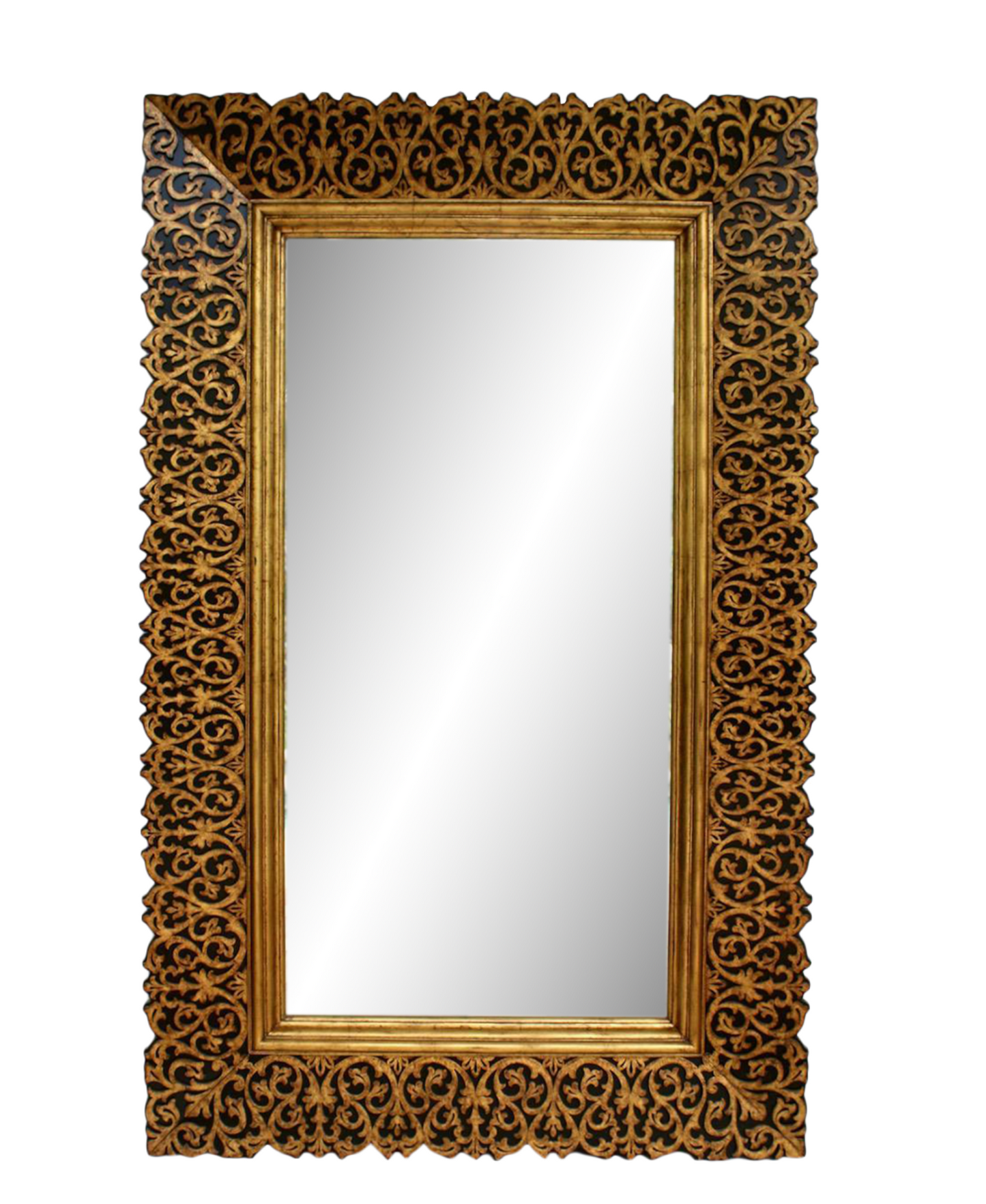 Spectacular Massive Scale La Barge Carved Gilt Framed Bevelled Edged Mirror For Maitland Smith