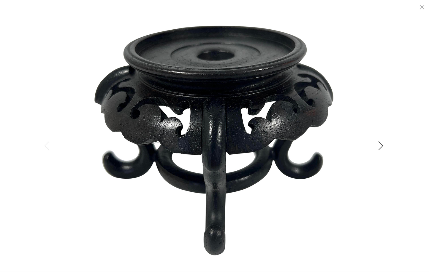 Various sizes: Round Dark Brown Rosewood Hong Kong Chinese Display Stand or Pedestal