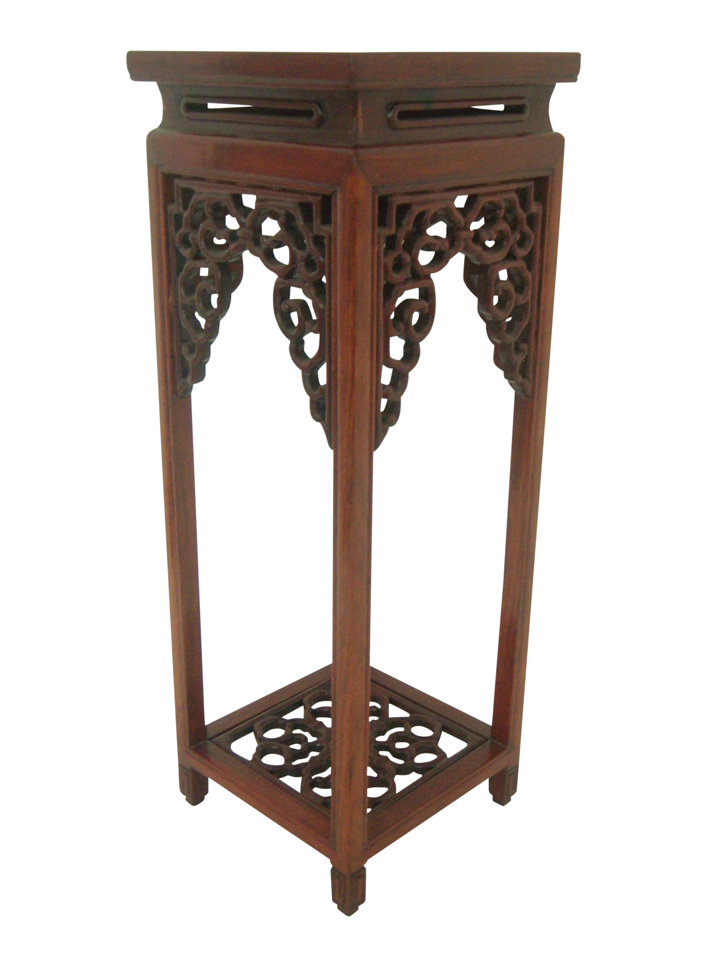 Fine Vintage 'Ming' Style Chinese Solid Rosewood Curio Display Pedestal / Stand