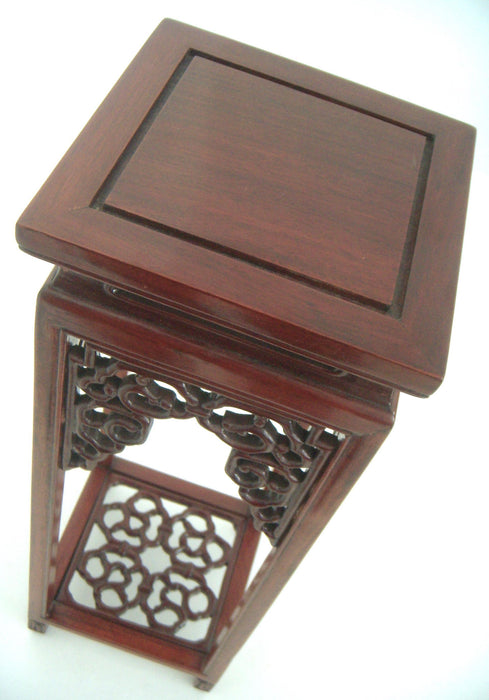 Fine Vintage 'Ming' Style Chinese Solid Rosewood Curio Display Pedestal / Stand